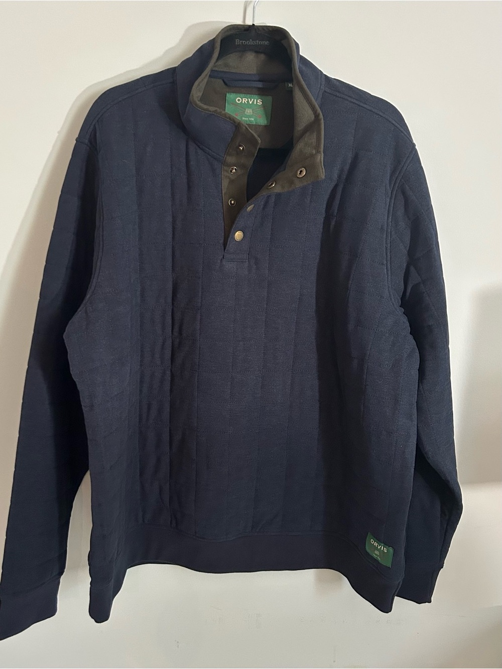 Orvis Navy Men’s Battenkill Quilted Pullover Size XL